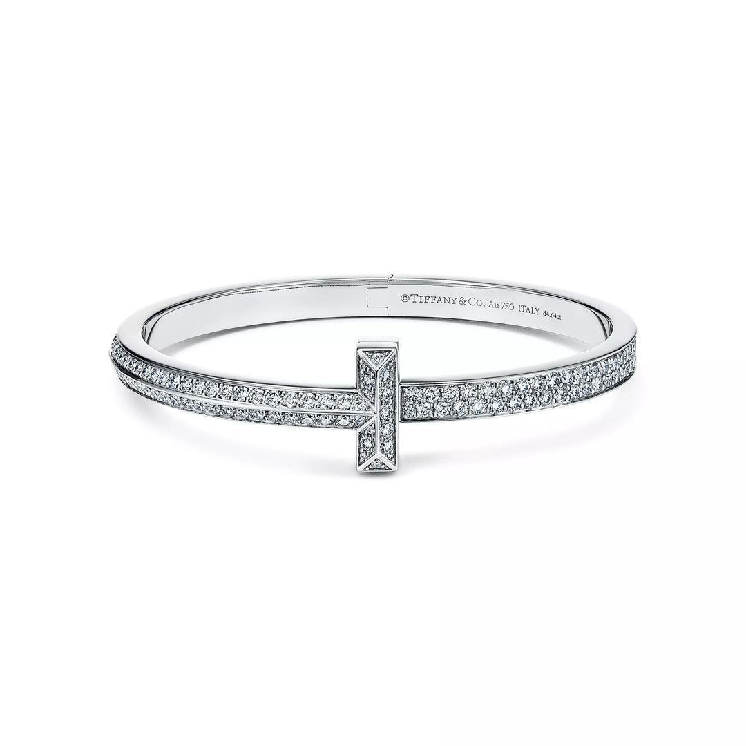 T1 Silver Pavé Zirconia Bangle