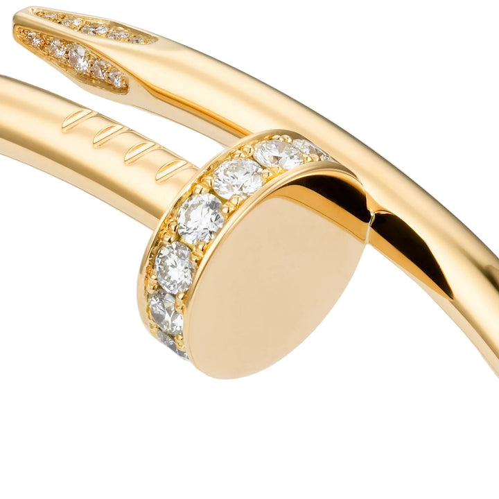 Bracelet Clou avec Cristal - Doré