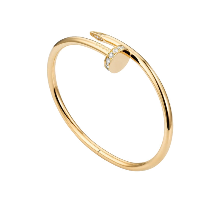 Bracelet Clou avec Cristal - Doré