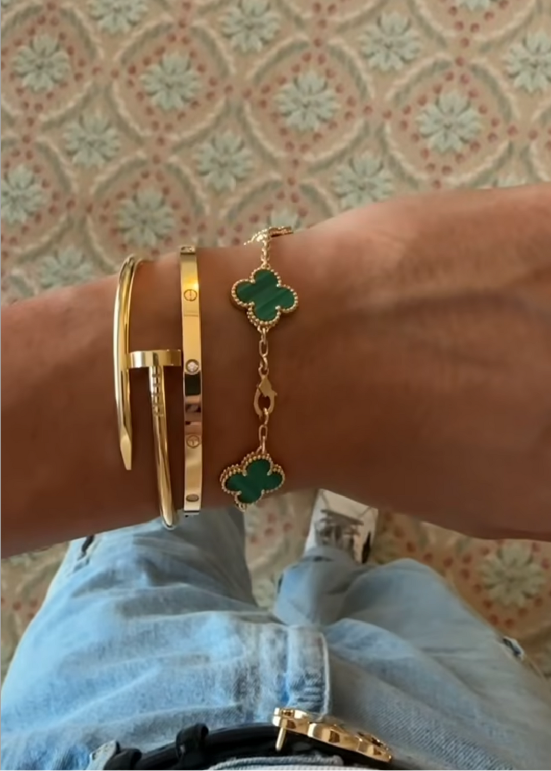 Bracelet 5 trèfles Vintage Alhambra – Vert