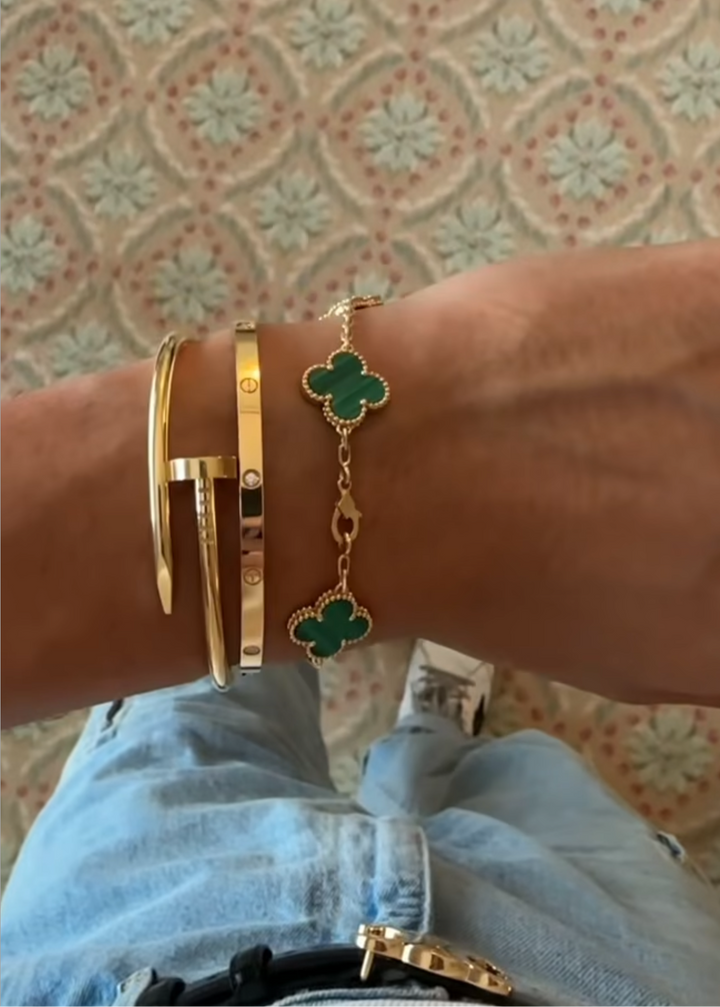 Bracelet 5 trèfles Vintage Alhambra – Vert