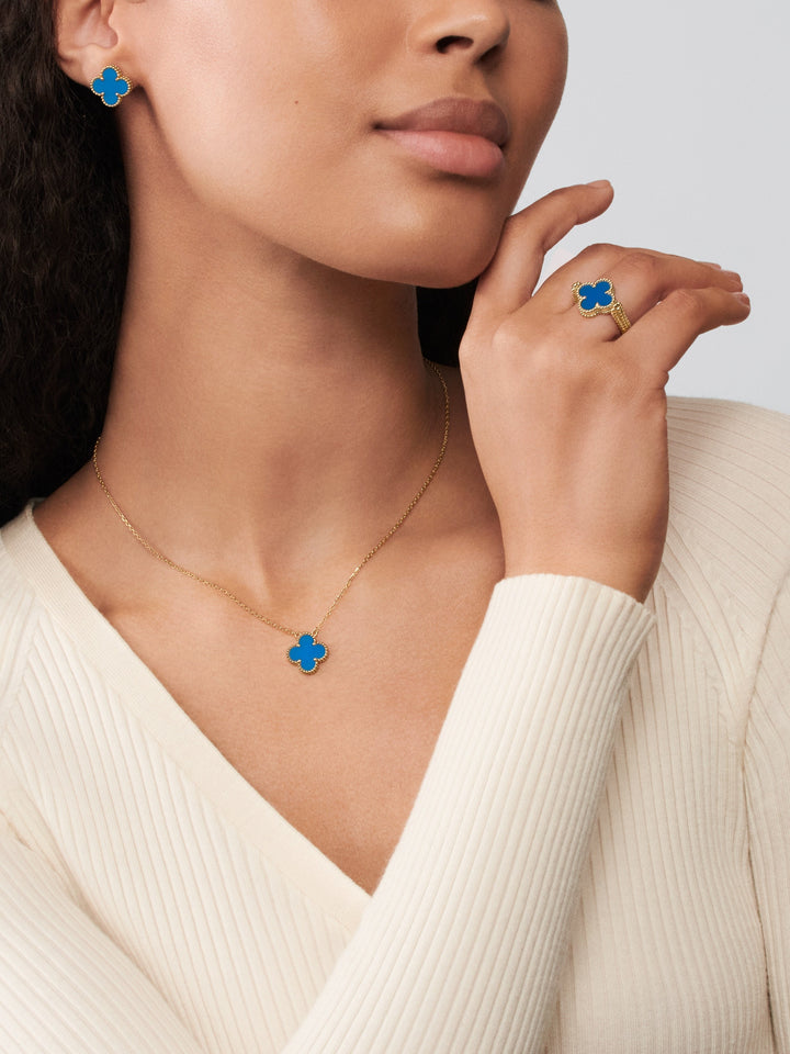 Collier pendentif Vintage Alhambra - Bleu