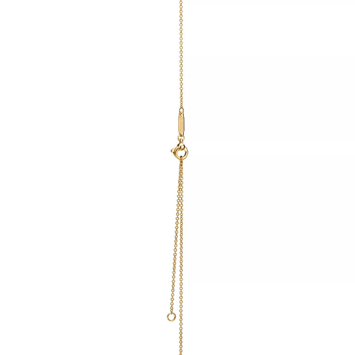 Collier TF en or avec pendentif cœur bleu