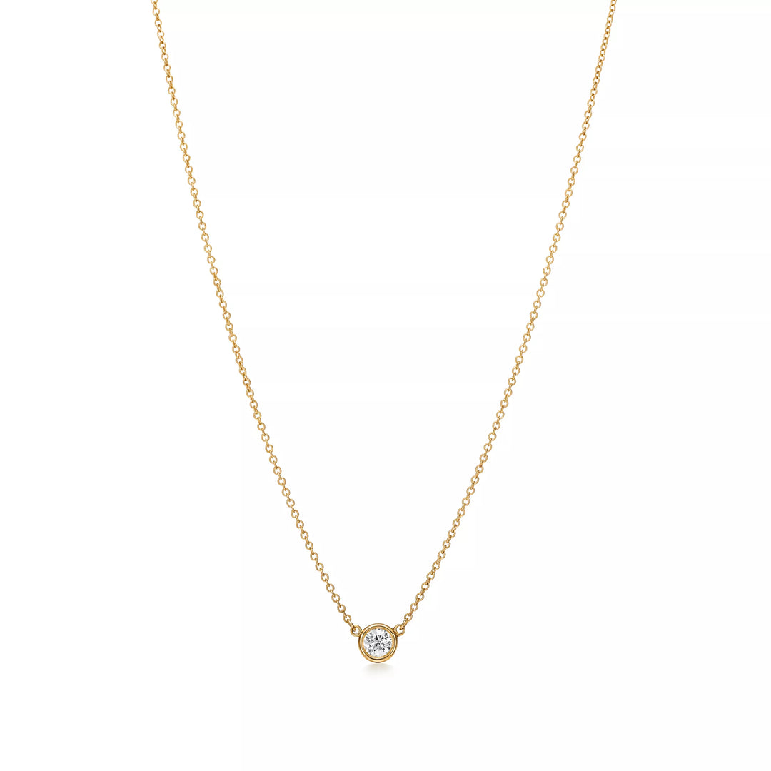 TF Elsa gold solitaire pendant