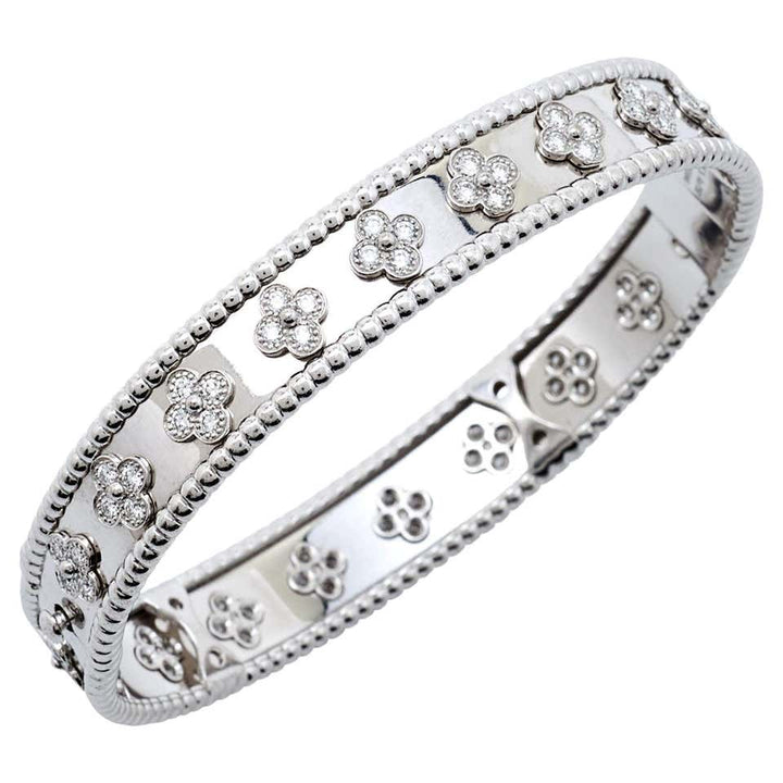 Bracelet Trèfle à Quatre Feuilles avec Zircons