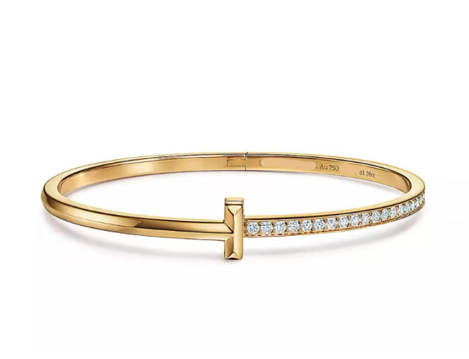 Bracelet T Golden with Crystals