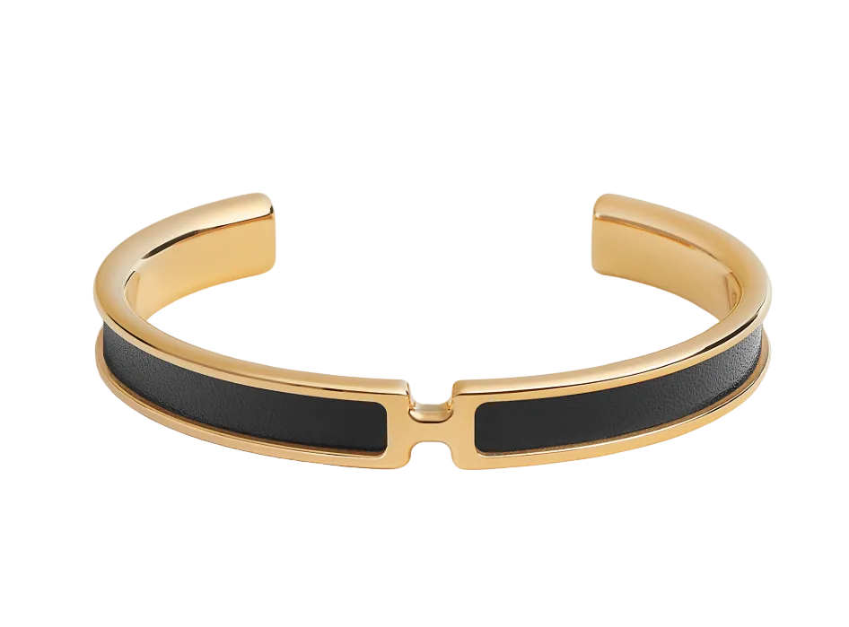 Golden H Bracelet Black