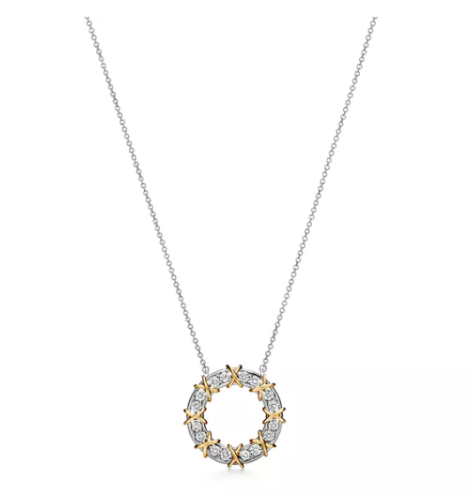 16 Ring Pendant Necklace