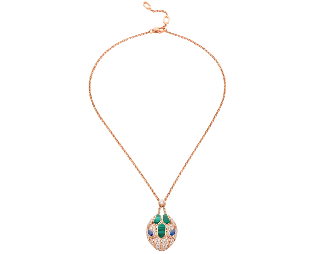 Serpenti Necklace Rose Gold