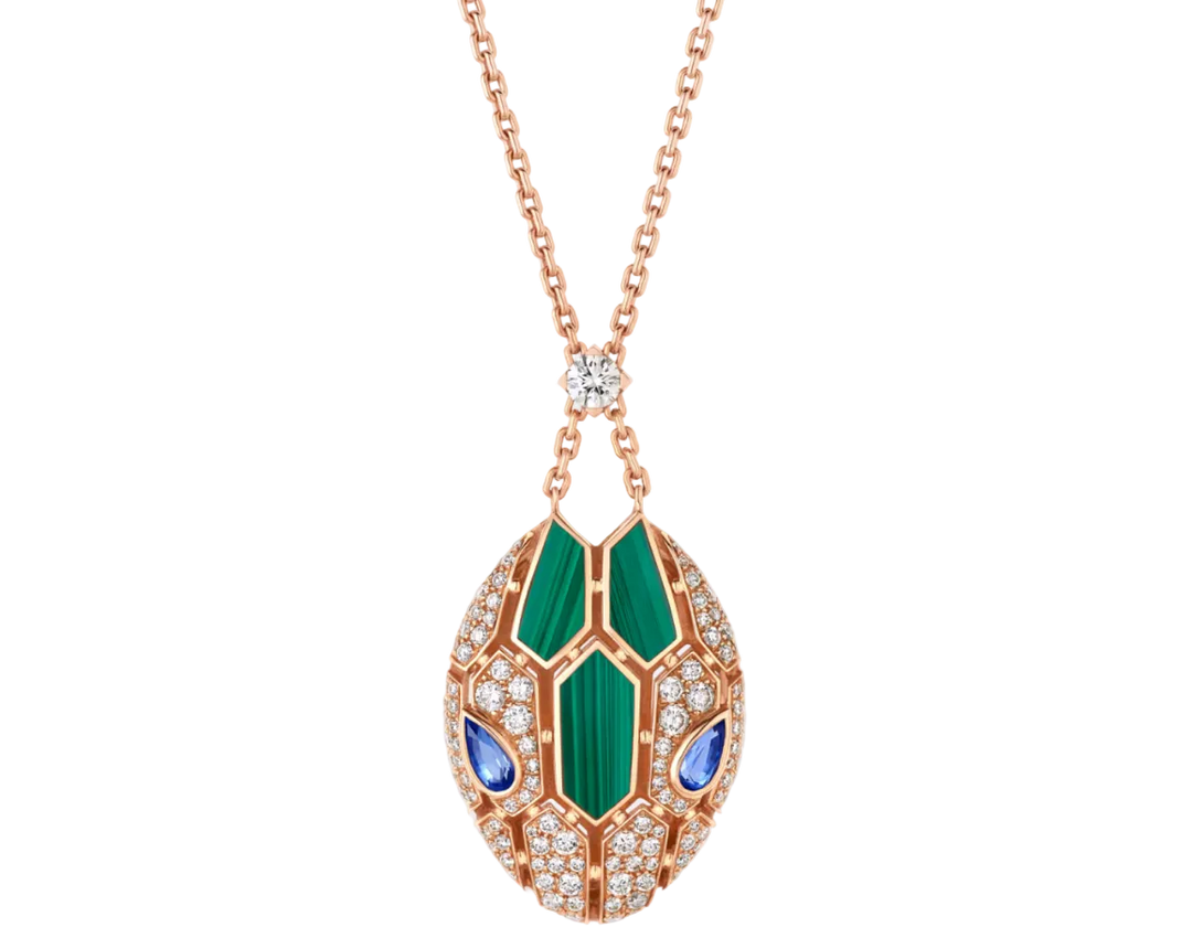 Serpenti Necklace Rose Gold
