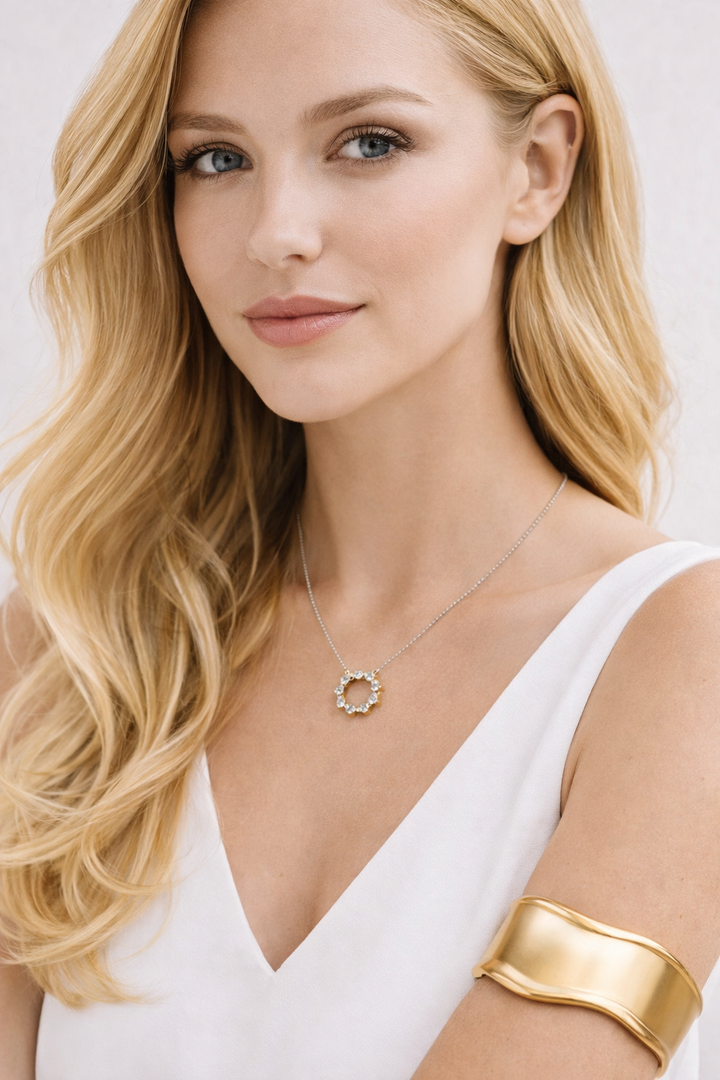 16 Ring Pendant Necklace