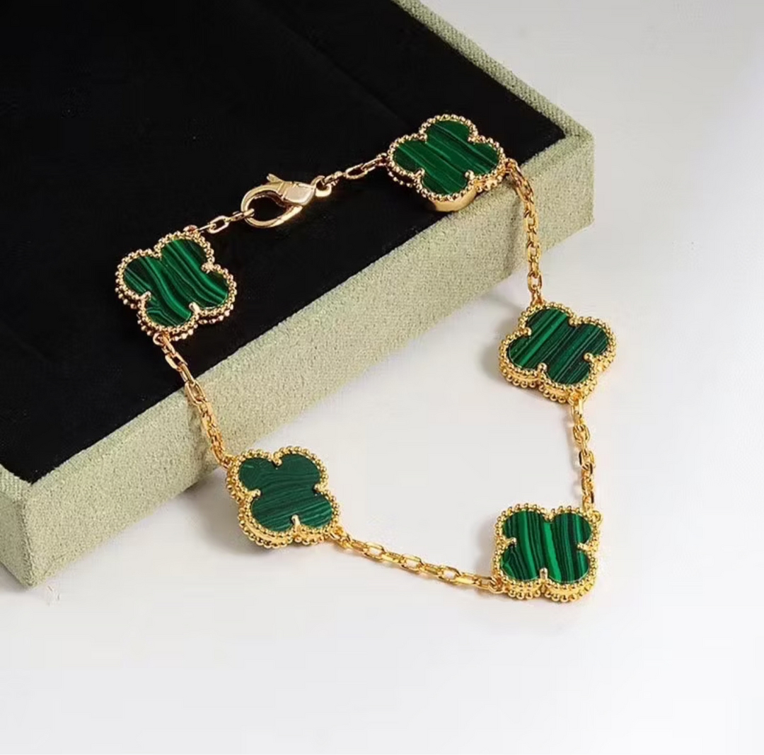 Bracelet 5 trèfles Vintage Alhambra – Vert