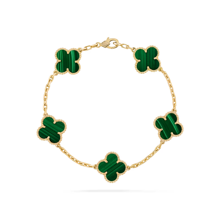 Bracelet 5 trèfles Vintage Alhambra – Vert