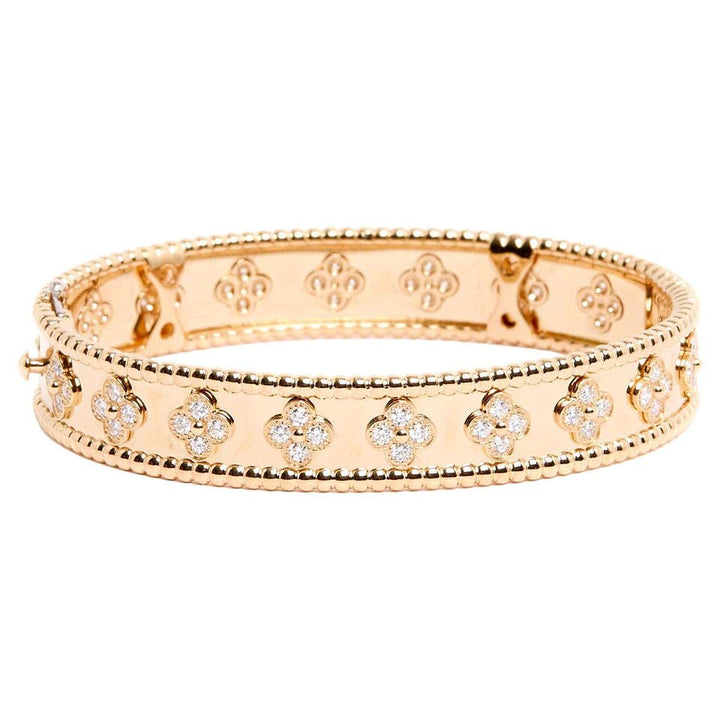 Bracelet Trèfle à Quatre Feuilles avec Zircons