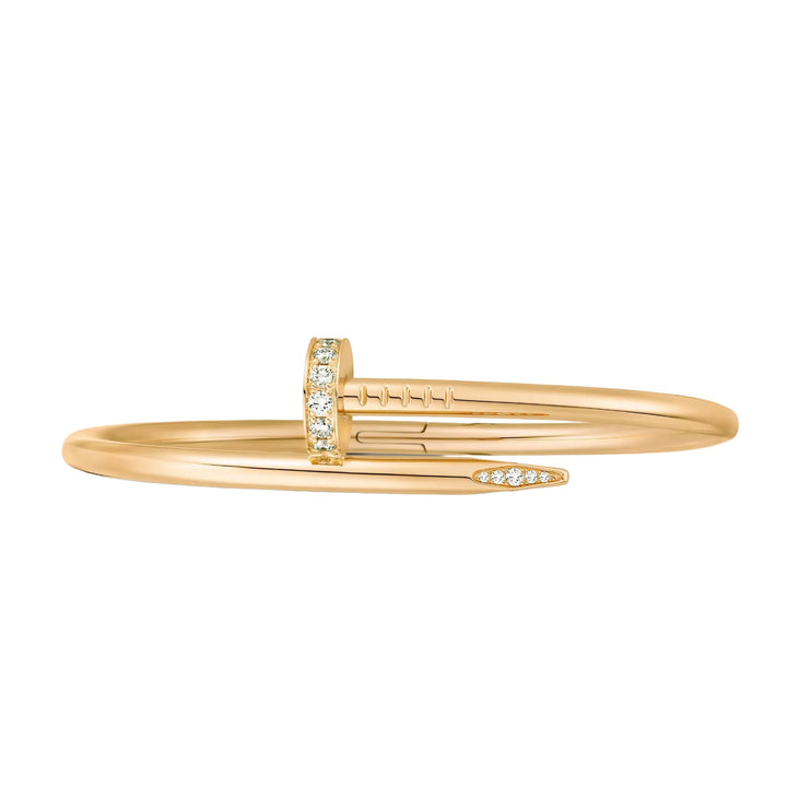 Bracelet Clou avec Cristal - Doré