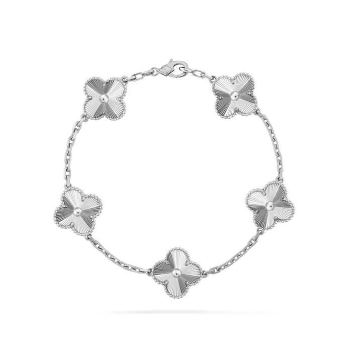 Bracelet 5 Trèfles Vintage Alhambra – Bijou semi-précieux plaqué argent